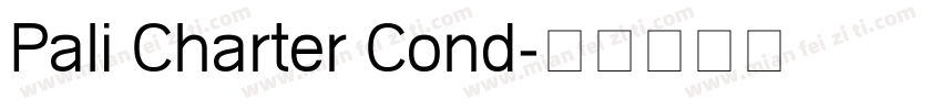 Pali Charter Cond字体转换